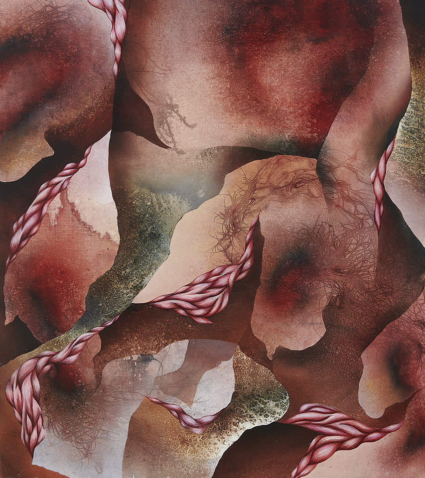 Paweł Matyszewski, <em>Łaty 10</em>, akryl na płótnie, 90x80 cm, 2022, zdj.: Adam Gut / Galeria Le Guern