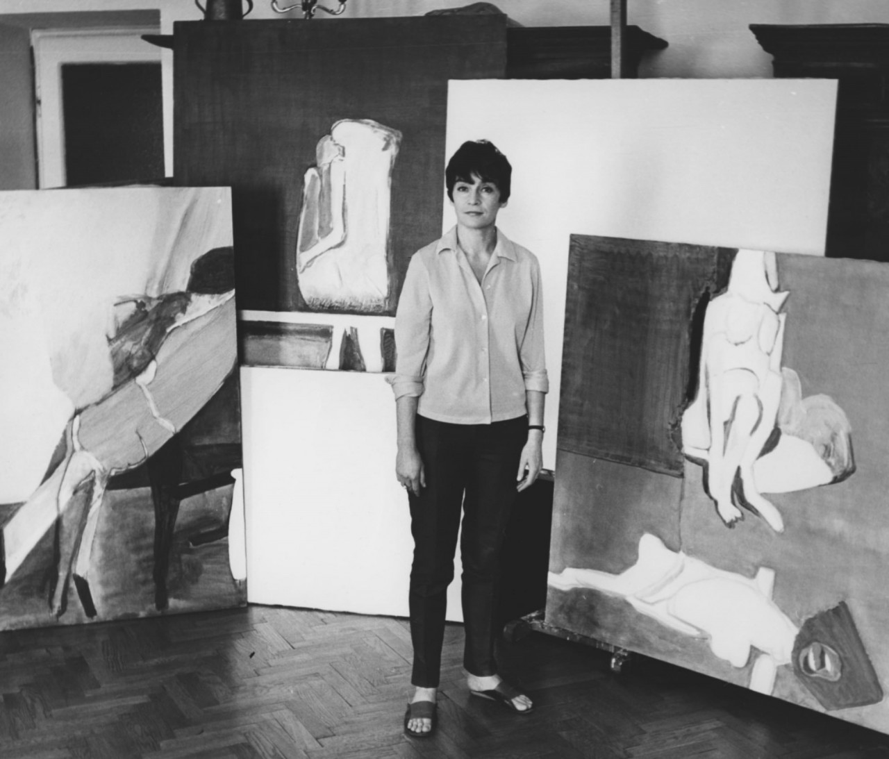 Teresa Pągowska w pracowni, 1967, zdj.: archiwum artystki