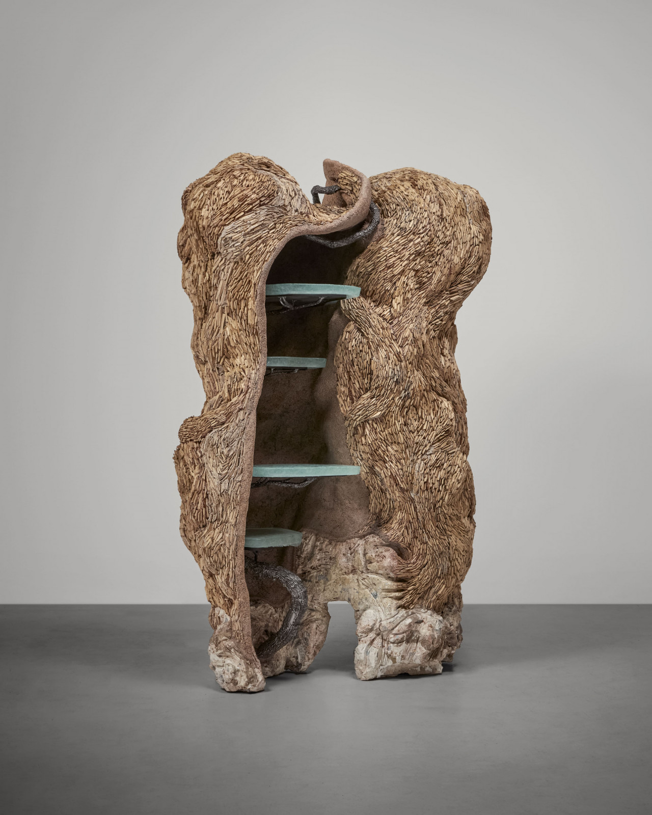 Nacho Carbonell, <em>Back To Back Cabinet</em>, metal, drewno, szkło, 150x205x87 cm, 2023, Carpenters Workshop Gallery